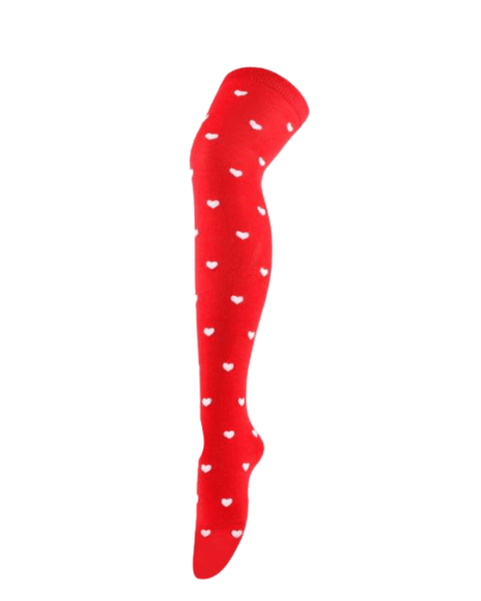 Lovers Red OTK Socks - Sky High Heels Australia