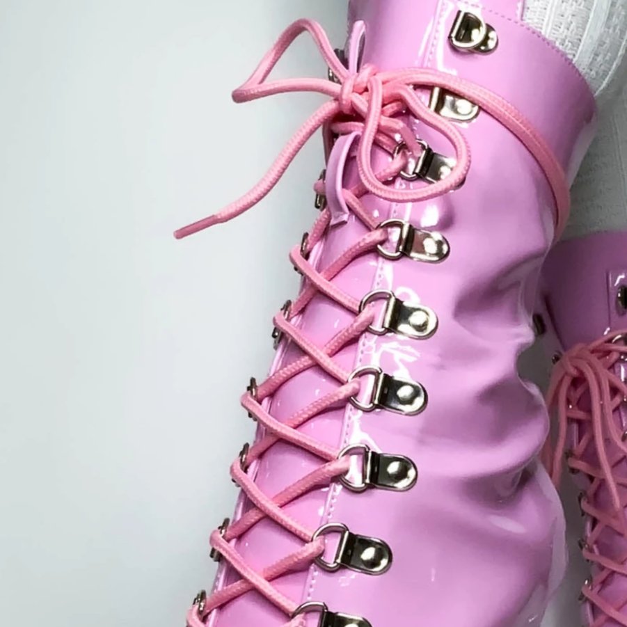 Pink laces round - Sky High Heels Australia