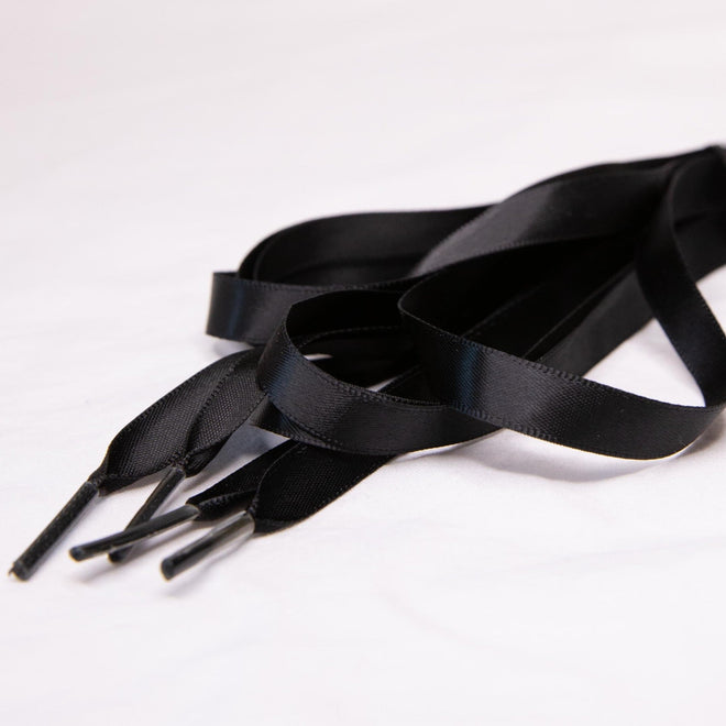 Satin ribbon lace black - Sky High Heels Australia